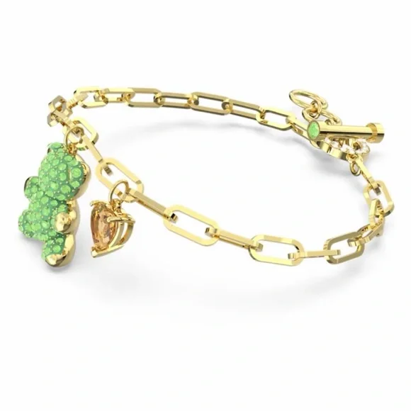 Swarovski Green Teddy bear bracelet-
Retail $179 - NEW IN BOX - Picture 2 of 6